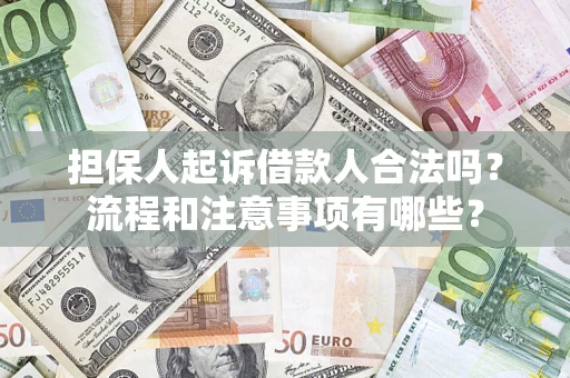 武汉担保人起诉借款人合法吗？流程和注意事项有哪些？