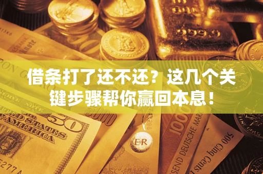 武汉借条打了还不还？这几个关键步骤帮你赢回本息！