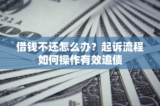 武汉借钱不还怎么办？起诉流程如何操作有效追债
