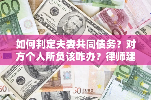 武汉如何判定夫妻共同债务？对方个人所负该咋办？律师建议
