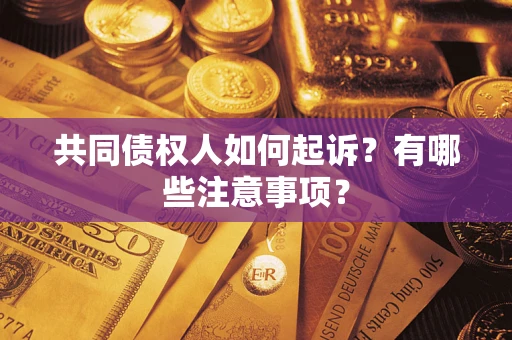 武汉共同债权人如何起诉？有哪些注意事项？