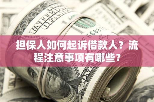 武汉担保人如何起诉借款人？流程注意事项有哪些？